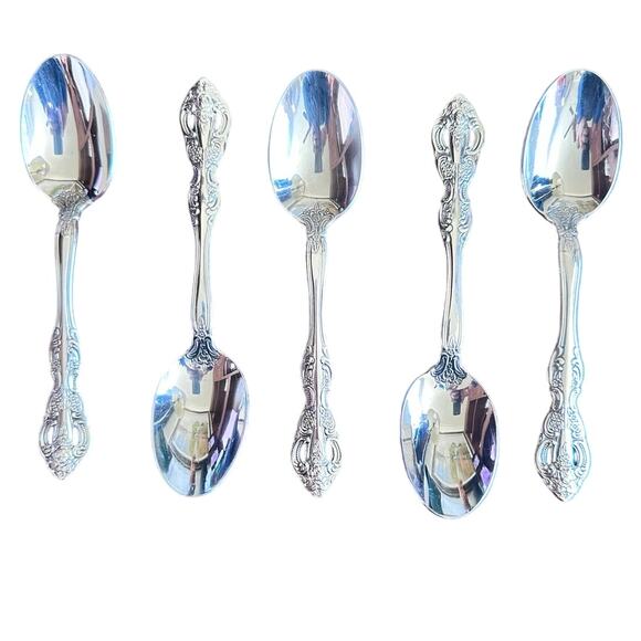 Oneida Michelangelo 18/10 Stainless Steel Oval Soup Spoons-Set of 5-Excellent! - Picture 2 of 5